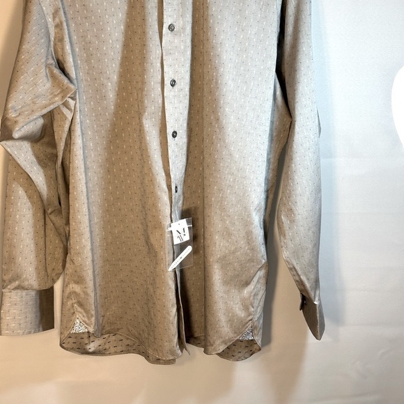 Joseph Abboud Non Iron Classic Fit Cotton Gray Long Sleeves Dress Shirt L NWT - Picture 15 of 15